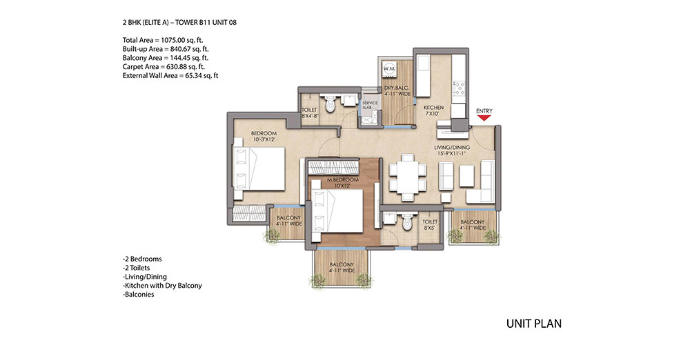 Prateek Grand Begonia · 2 BHK — Elite II
