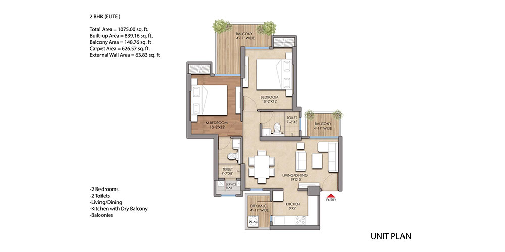 Prateek Grand Begonia · 2 BHK — Elite